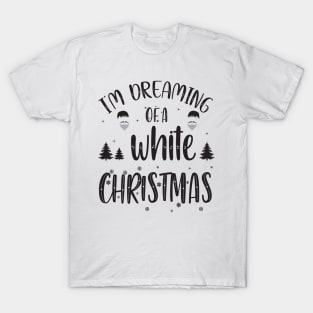 White Christmas Graphic Design T=shirt T-Shirt